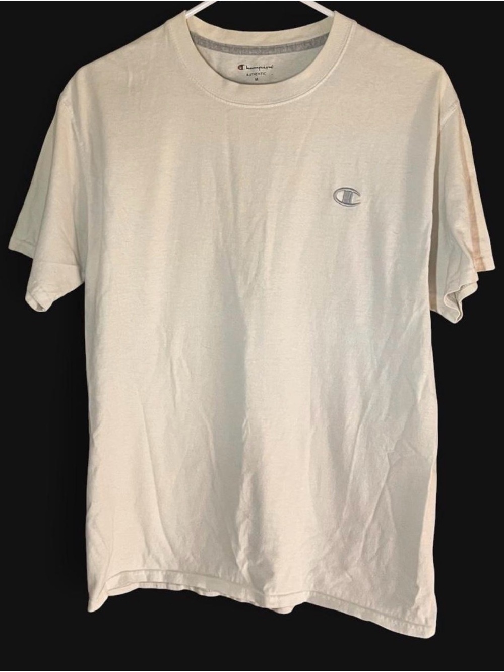 Champion Short Sleeve Crewneck T-Shirt in Off-White